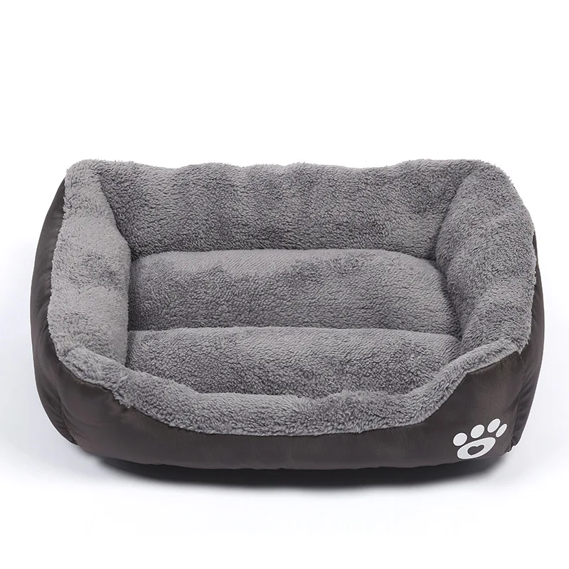 Кровать для питомца собаки карамельного цвета диван для питомца водонепроницаемое дно мягкий флис теплое гнездо для кошки щенка размера плюс кровати для больших домашних животных S-3XL - Цвет: Coffee