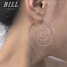 ES238 Spiral Stud font b Earrings b font Round aretes Simple Style Fashion font b Jewelry