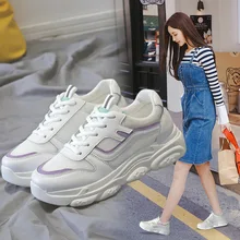 Dad Shoe Woman 2019 Net Platform Shoes Ventilation Sneakers Woman Ins Leisure Time Joker Piggy Shoe Woman Zapatos De Mujer