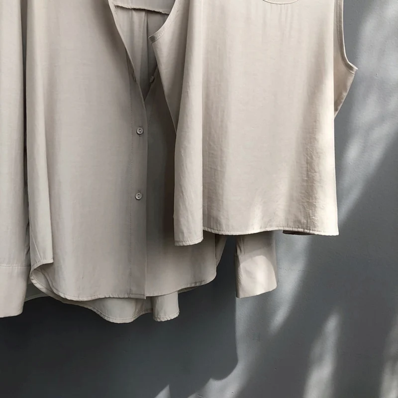 Werynica шифоновая блузка+ жилет 2 шт. модные женские блузки с длинным рукавом и топы однотонные офисные рубашки повседневные топы Blusas