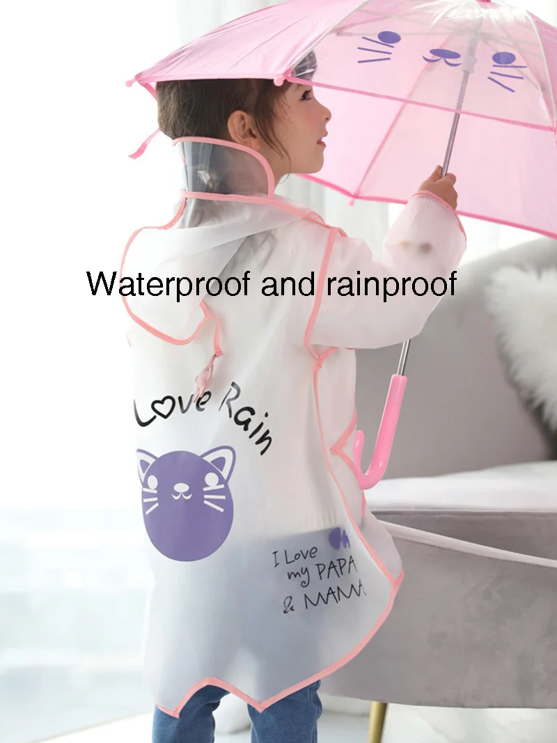 Transparent Waterproof Rain Children Raincoat Poncho Kids Windbreaker Bag for Boys Raincoats Capa De Chuva Rain Gear LZO59-1