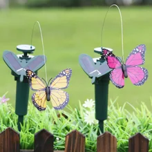Solar Power Dancing Flying Fluttering Butterflies Colorful Vibration Hummingbird Home Garden Easter Decoration