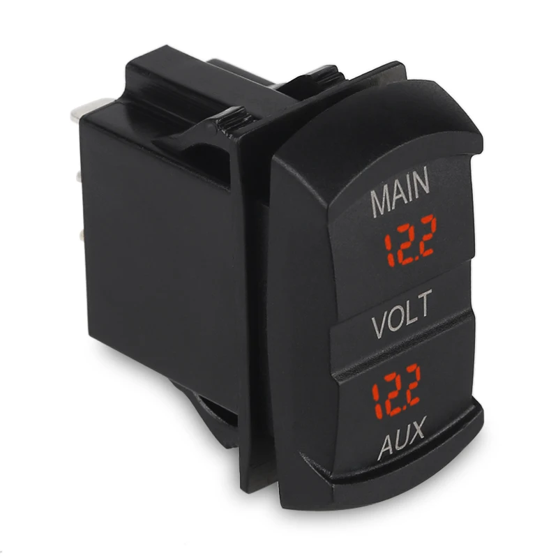 Universal 12v 24v Auto Truck Digital Display Double Voltmeter Voltage