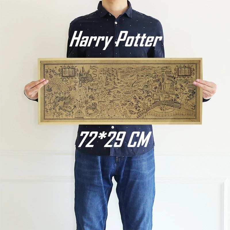 

1 Pc Harry Potter The Lord of the Rings Map Retro Paper Poster Gift Children Home Decoration Wholesale