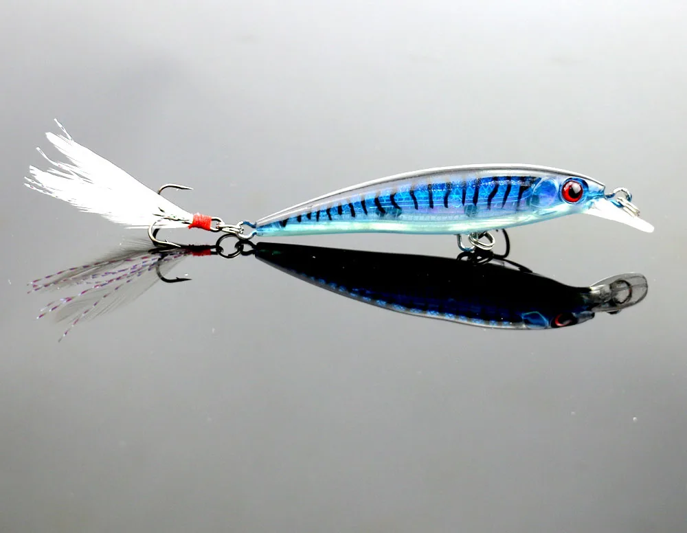 HENGJIA 1 unid 7,2G 9 cm pesca wobblers láser Minnow señuelo pesca swimbait aparejos anzuelos crankbait isca cebo duro artificial