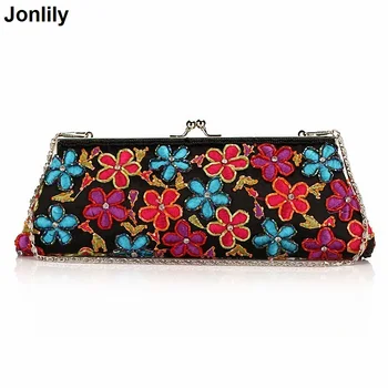 

New Arrival Colorful Lady Banquet Handbag Clutch Party Bridal Evening Bag Womens With Shoulder Chain Makeup Bag Bolso LI-1654
