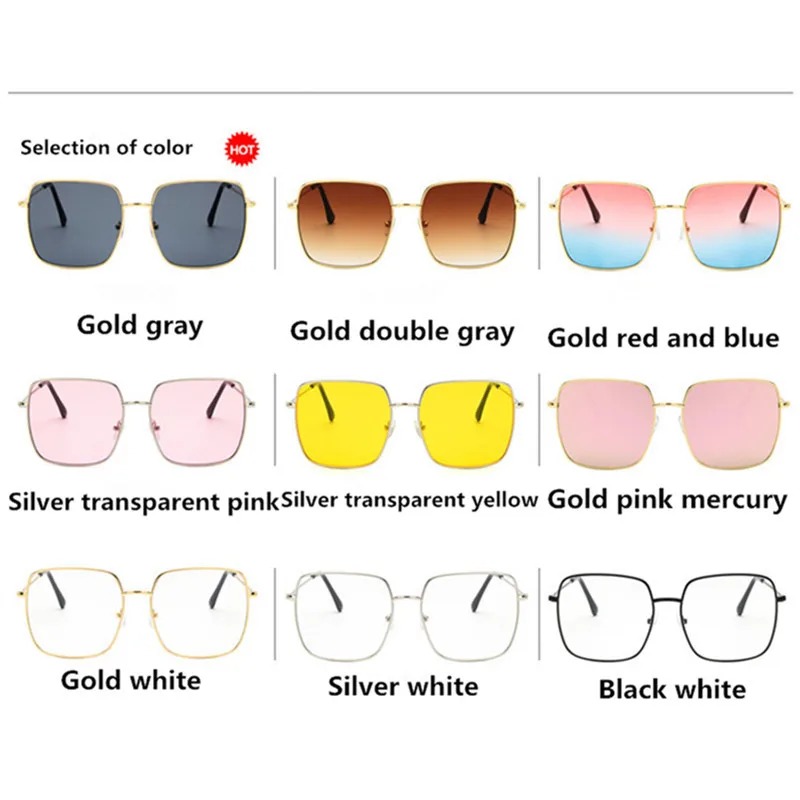 2019 NEW Square Frame Vintage Sunglasses Women Oversized Big Size Sun Glasses for Men Female Shades Black UV400 Eyewear 2019 NEW Square Frame Vintage Sunglasses Women Oversized Big Size Sun Glasses for Men Female Shades Black UV400 Eyewear