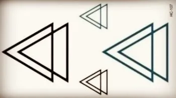 

Double Cross Shadow Triangle Tattoo Body Art Beauty Makeup Waterproof Temporary Tattoo Stickers