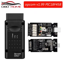 Acessórios do carro op com v1.7 v1.99 com pic18f458 ftdi obd2 ferramenta de diagnóstico automático para opel OP-COM pode bus interface obd scanner