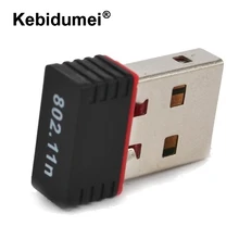 Kebidumei мини-usb WiFi адаптер N 802,11 b/g/n Wi-Fi ключ с высоким коэффициентом усиления 150 Мбит/с Беспроводная антенна wifi для компьютера