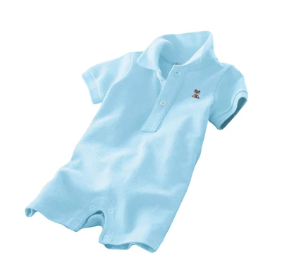 2022 Summer Polo Lapel Short Sleeved Boxer Romper Boys And Girls Jumpsuit Newborn Baby Pyre Cotton Clothes Infant Costume Roupas Baby Bodysuits expensive Baby Rompers