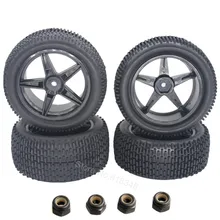 4 unids/pack Delantero Trasero RC Neumáticos Llantas 12mm Hexagonal Para 1/10 off road buggy car fit hsp xstr 94107 redcat tornado epx PRO