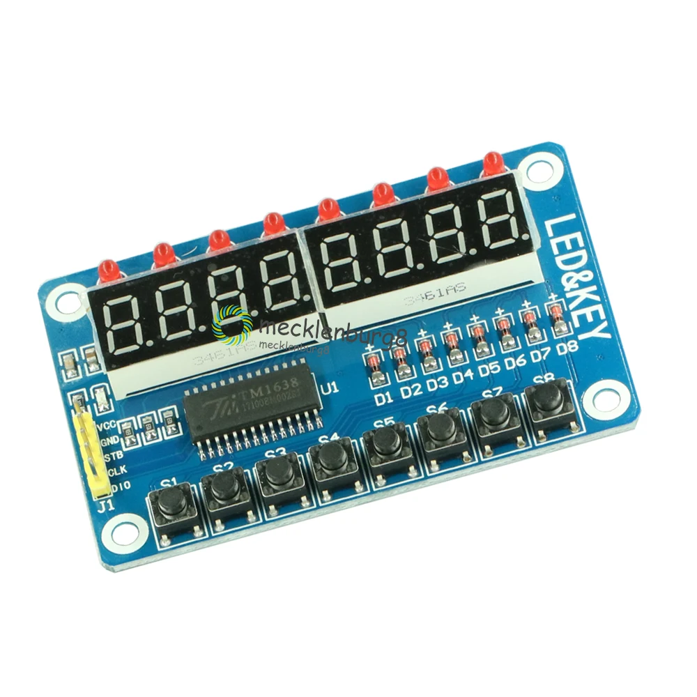8 битная светодиодсветодиодный цифровая трубка битный модуль TM1638 для AVR Arduino ARM