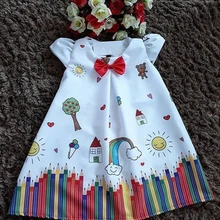 Милое детское платье для маленьких девочек; одежда с героями мультфильмов; платья принцессы с рукавами-крылышками; рождественские вечерние платья для малышей; От 0 до 5 лет