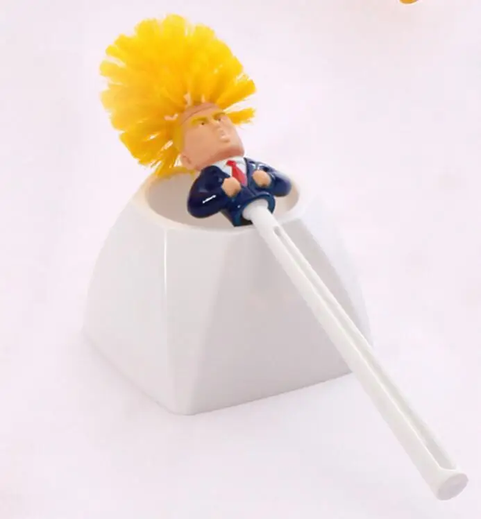 Горячая креативная туалетная щетка Дональд Трамп, спроектированная для дома, отеля, туалета, чистящие инструменты, President Make санузел, отличный - Цвет: Set004