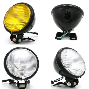 

DC 12V Motorcycle Cheap Headlamp 35W Scooter Retro Headlight Fashion Spotlight for Motorbike Motor Refit Head Lamp Moto Lights