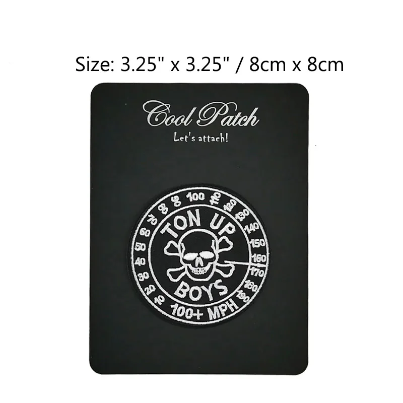 Classic Bike Sew On Patch Rockers Insignia Ton-Up