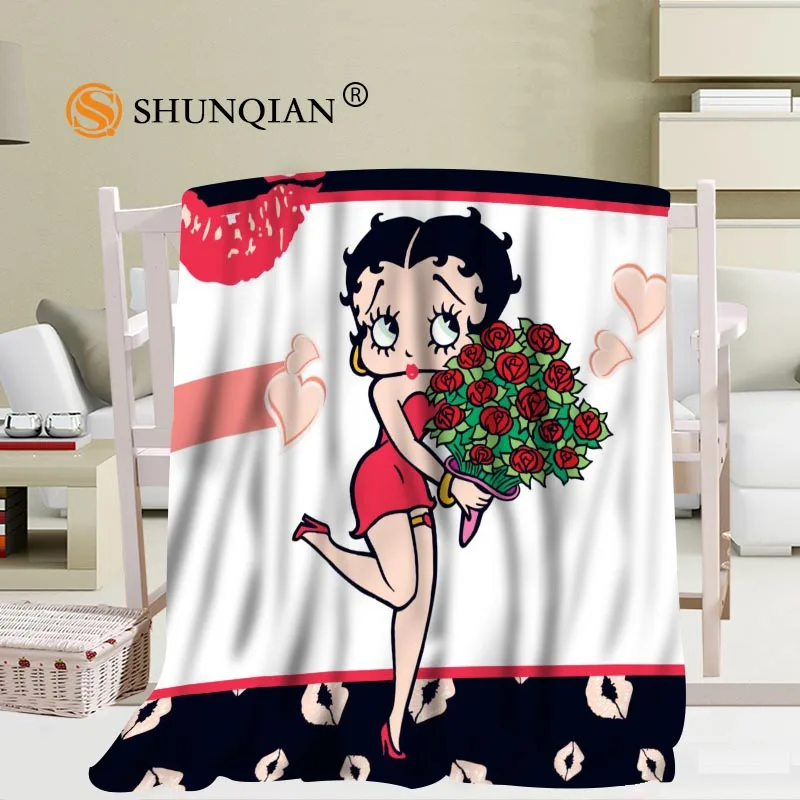 Изготовленное на заказ одеяло betty boop Фланелевое Falafel Fabric56x80inch 50X60 дюймов 40X50 дюймов диван-кровать пледы одеяло детское теплое одеяло для взрослых - Цвет: Blanket