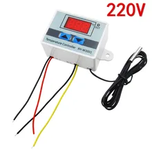 5PCS new 220V W3001 Digital LED Temperature Controller 10A Thermostat Control Switch Probe XH W3001