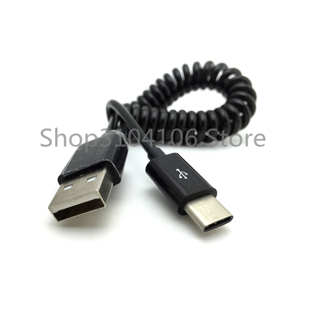 1 м 3 м растягивающийся USB-C 3,1 type C штекер для стандартного USB 2,0 Мужской кабель для передачи данных для мобильного телефона Nokia N1 innos D6000 Letv 1 pro