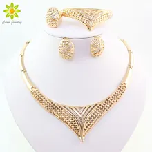 Модные Винтаж Для женщин свадебные Золото Цвет со стразами Цепочки и ожерелья Серьги кольцо браслет себе Ювелирные наборы