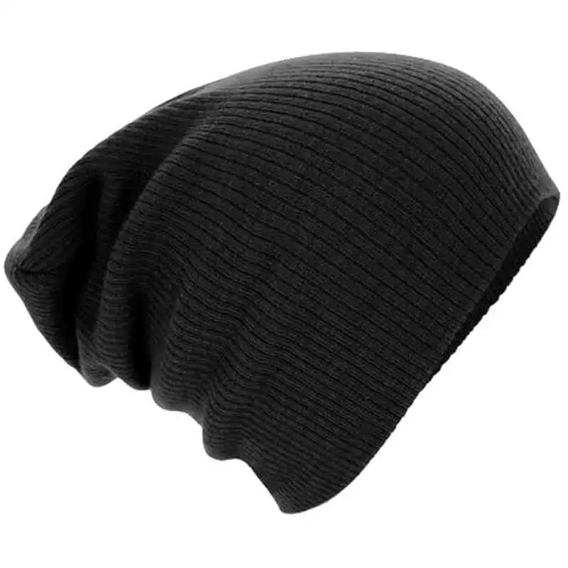Hot Sale Women Men Unisex Knitted Winter Cap Casual Beanies Solid Color Hip-hop Snap Slouch Skullies Bonnet beanie Hat Gorro