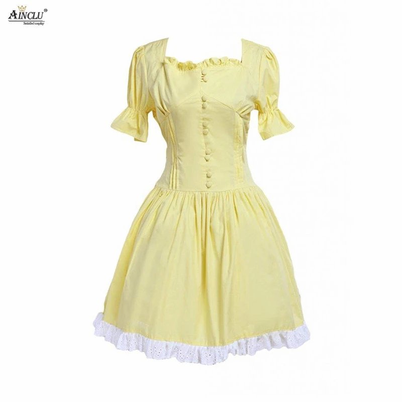 yellow dress with short sleeves