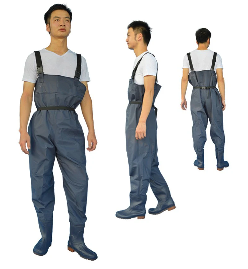 

Ultra light leather Fishing Wader Additional Durability Breathable chest waders Fishing boots Waders respirant overalls FO165