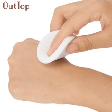 10 шт одноразовые губки из натурального древесного волокна для умывания лица, очищающие губки, косметические инструменты для макияжа, аксессуары, Круглая Белая вода 6,5 см 1O24