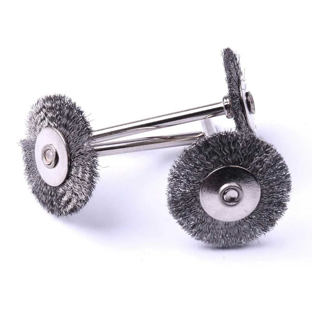 Wholesale 2pcs/Set 25mm Brush diameter Carbon Steel Wire Brush Wheel