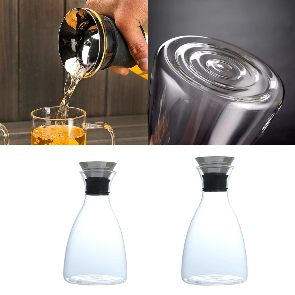 Clear Glass Bottle Heat Resistant Pitcher Teapot Water Juice Beverage Flower Tea Jugs Drinkware Teapot