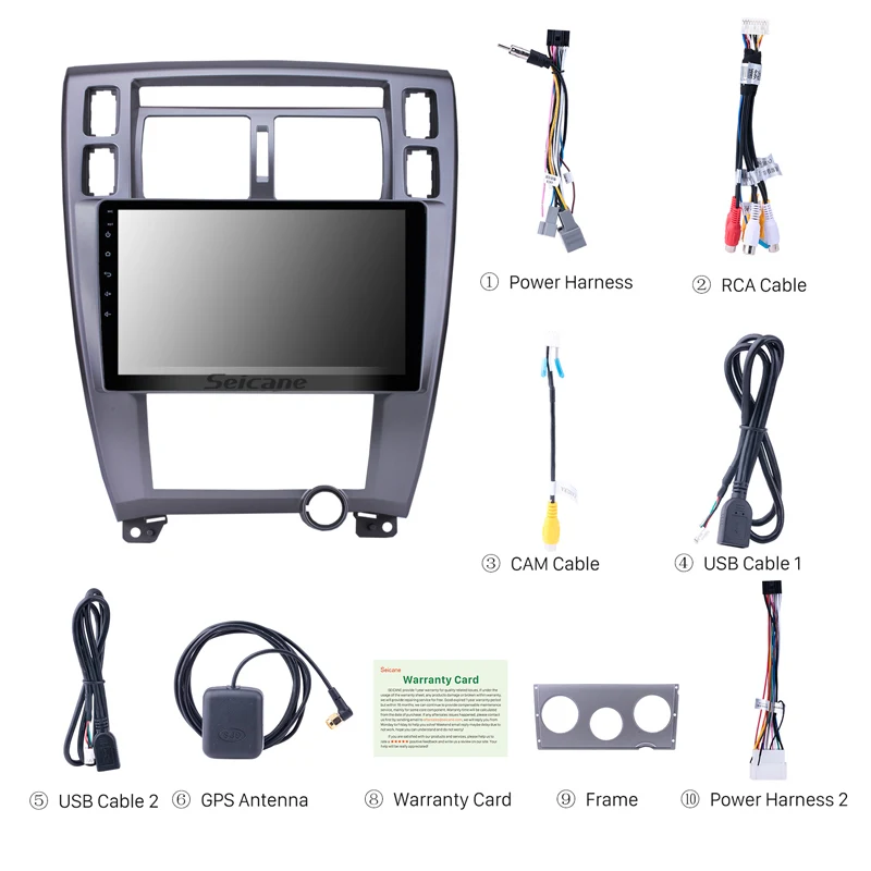Clearance Seicane Android 8.1 10.1" Car Radio GPS Navigation For Hyundai Tucson Left Hand Driving 2006 2007 2008 2009 2010 2011 2012 2013 5