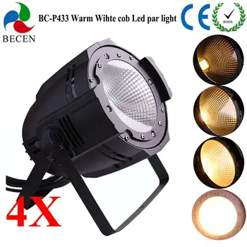 

4pcs Led COB Par Light 100W High Brightness Aluminium Case Warm White 100W Cob Led Par Light For Sale Dmx Stage Lights