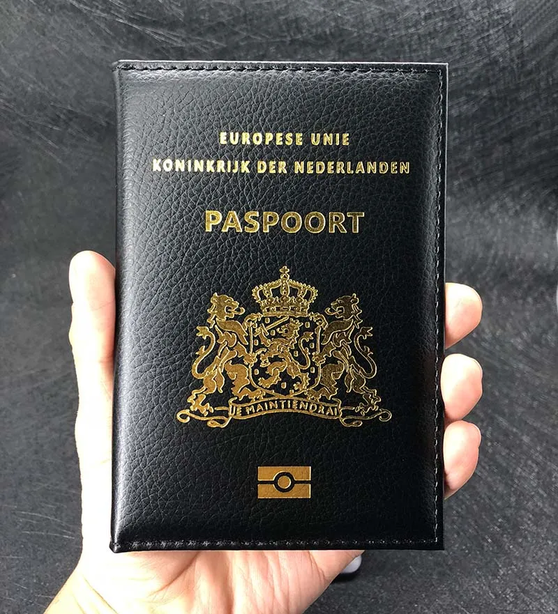 Nederland Обложка для паспорта мягкая из искусственной кожи Nederland голландская Женская Обложка для паспорта Nederlanden netherland paspoортопедическая - Цвет: Black