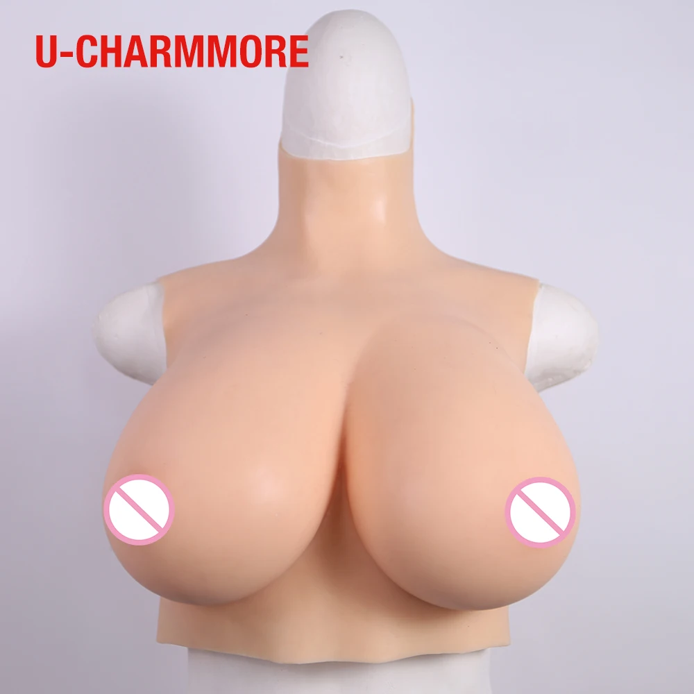 U CHARMMORE силиконовая грудь B C D E G чашка поддельные для транссексуалов Ложные Грудь
