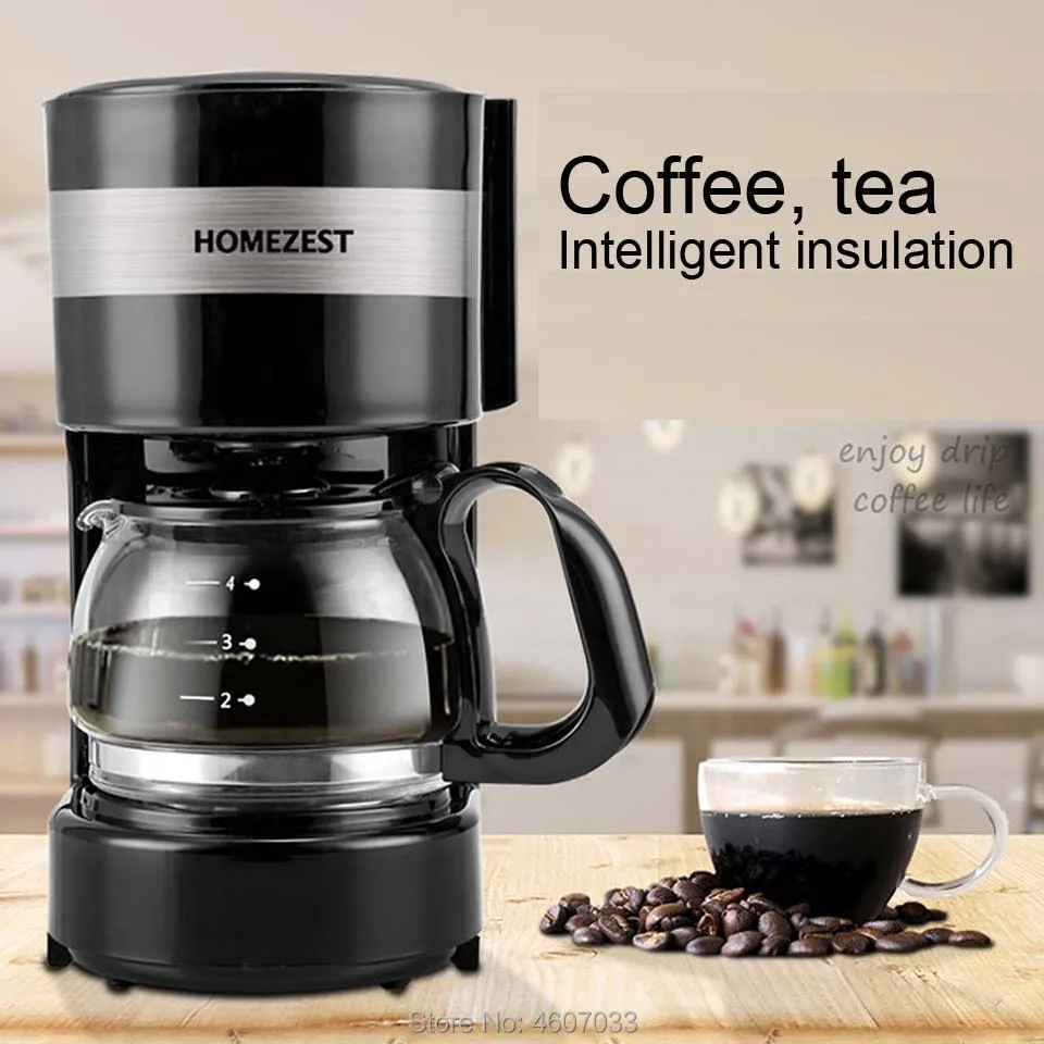 Home Small Automatic Coffee Pot Drip All-in-one Machine Brewing Tea Coffee  Maker Makers Italian Press Espresso Electric Coffe - AliExpress