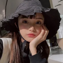 Большая шляпа для девочек, сердце, лист лотоса, рыбак, Женская Летняя шляпка, шляпа от солнца, простая шапочка для бассейна