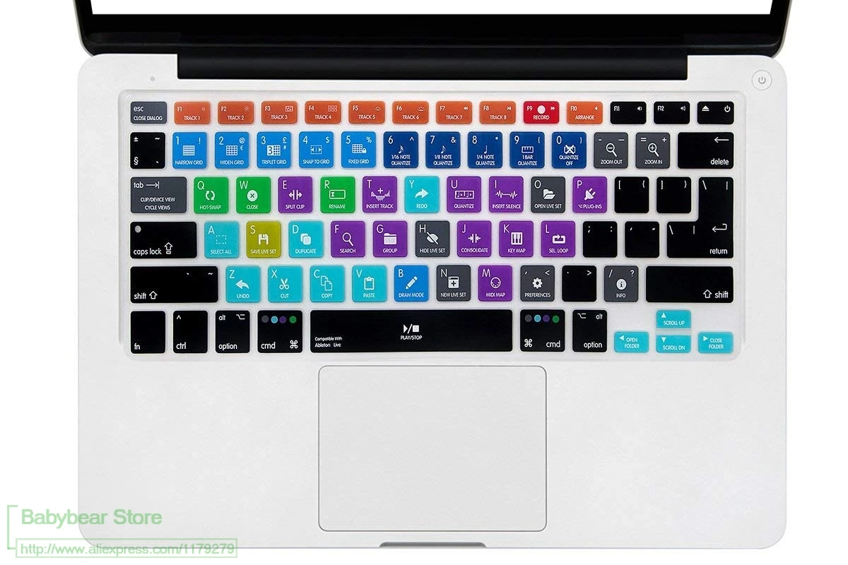 Ableton Live Functional Shortcuts Keyboard Cover Silicone Skin for