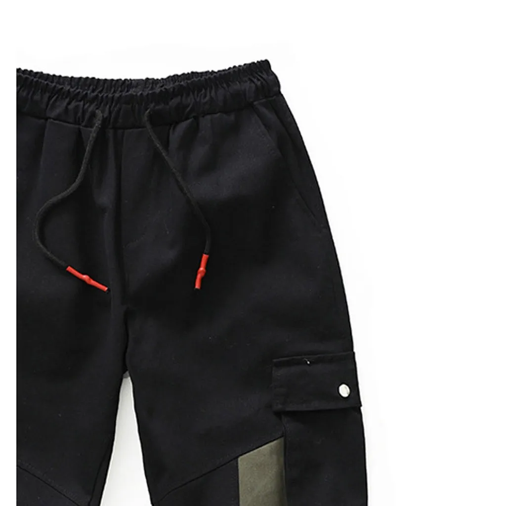 Мужские брюки карго с несколькими карманами, сшитые брюки свободного размера плюс, мужские брюки в стиле хип-хоп, уличная одежда, штаны для фитнеса, бега