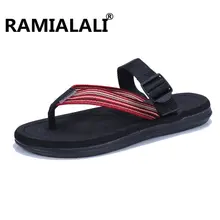 Ramialali мужские повседневные тапки легкая пляжная обувь летние водонепроницаемые мужские сандалии высококачественные Нескользящие мужские вьетнамки на плоской подошве