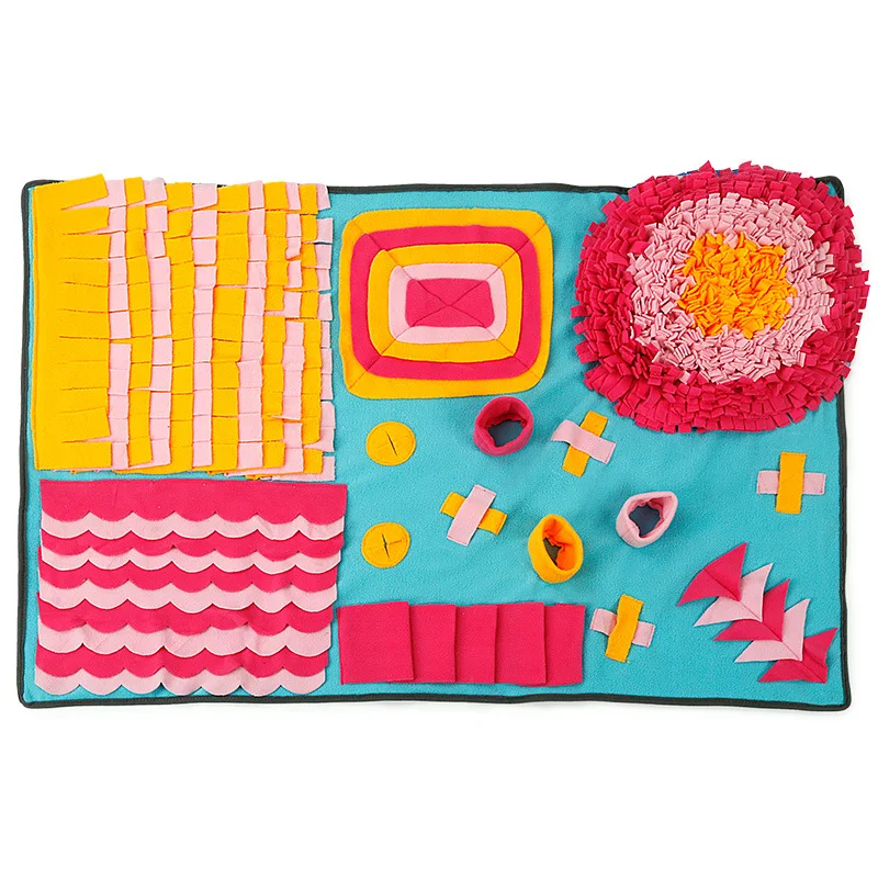 

WHISM Polyester Dog Sniffing Mat Washable Feeding Pad Cats Playing Mats Pet Relieve Stress Activity Training Blanket Dogs Toys