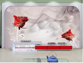 

Wallpaper murals flowers 3D Rose Photo wall mural Living room TV backdrop bedroom 3d photo wallpaper