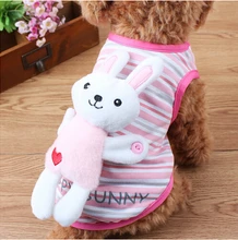 Hot sell Pet font b dogs b font font b clothes b font squeak rabbit vest