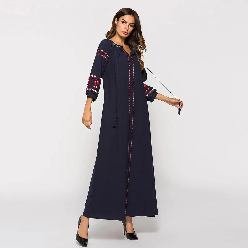 Модное мусульманское платье Abaya в Дубае мусульманская одежда для женщин с