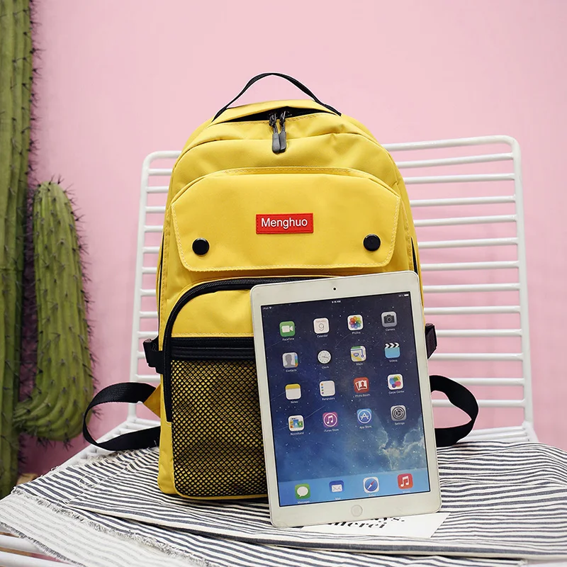 2017 Women Backpacks For Teenage Girls Youth Trend Schoolbag Student Bag Menghuo BRAND Nylon Waterproof Laptop Backpack Mochilas (58)