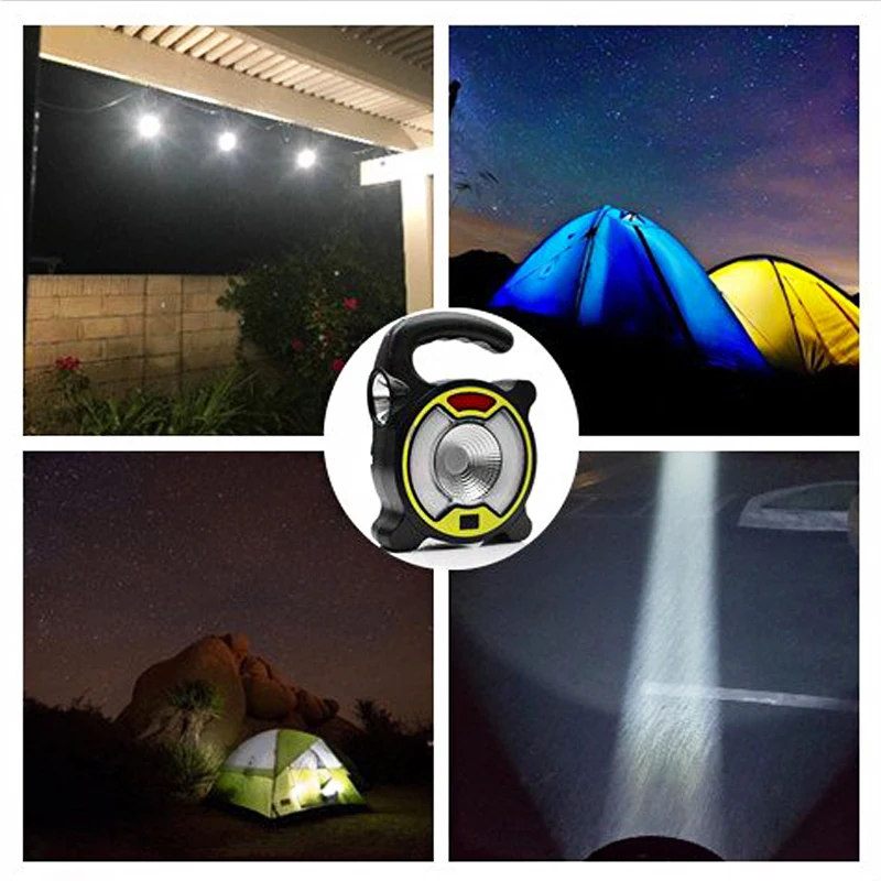 Chiclits Solar Light LED Camping Lamp Flashlight Portable 4 Modes Lamp With Hanging Hook Solar Night Light for Camping Hiking Hunting Emergency Fishing  (2)