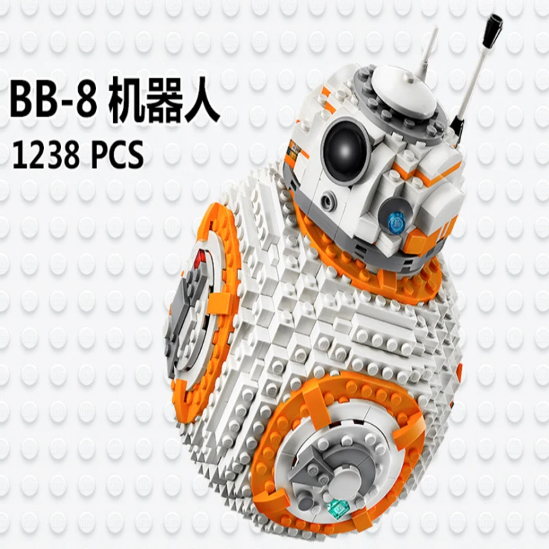 

1238pcs star wars double b 8 robot 05128 model building block compatible legoing 75187 toy