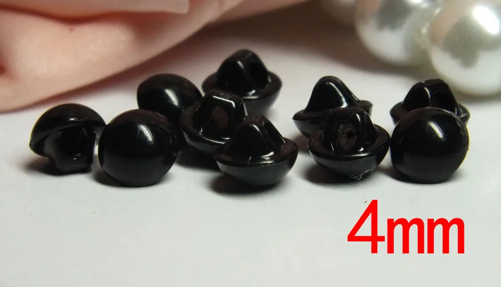 

free shipping!!! 50pairs black half round animal doll eyes