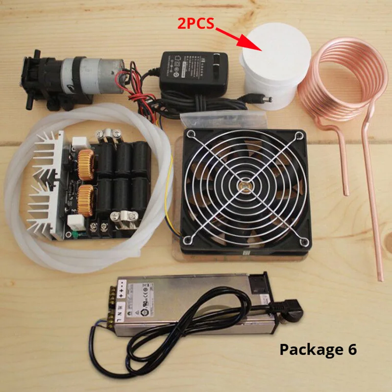 

ZVS Induction Heating PCB Board induction heater heating machine Melted metal + Coil Mayitr+ 2*crucible+Pump+power supply