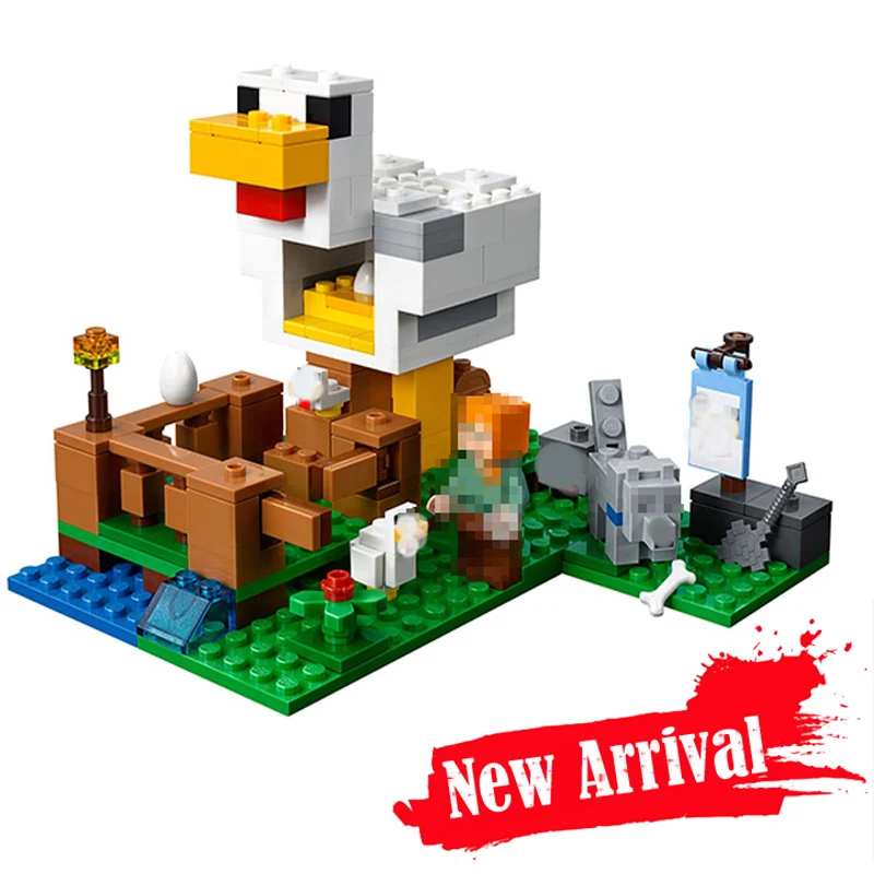 New MY Worlld LEPIN 18035 Minecraft Series The Chicken Coop Building Blocks Toys For Children Compatible With ings 21140 New MY Worlld LEPIN 18035 Minecraft Series The Chicken Coop Building Blocks Toys For Children Compatible With ings 21140